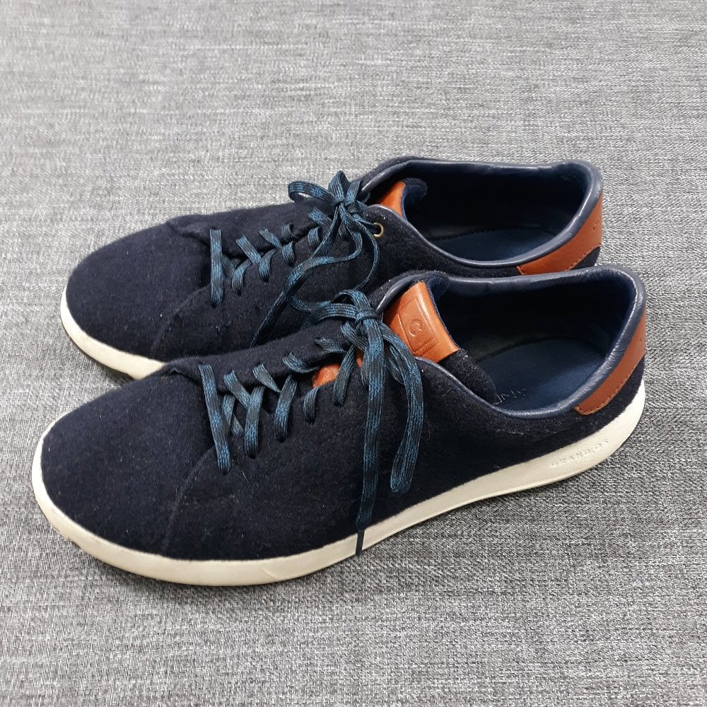 Cole Haan GrandPro Sneakers Shoes Lace Up Mens Size 11 M C28701 Navy Wool